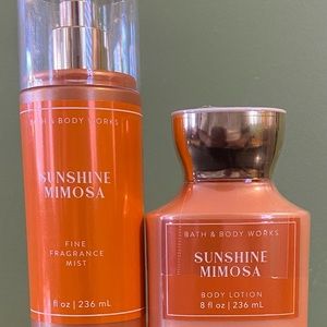 Bath & Body Works SUNSHINE MIMOSA Fine Fragrance Mist Spray & Body Lotion